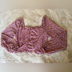 Altar’d State Floral Purple Women's Top. Size L